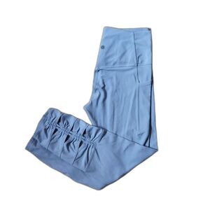 Athleta Salutation Statch Pocket II Cinch 7/8 Tight Leggings, Medium, Gray/Blue